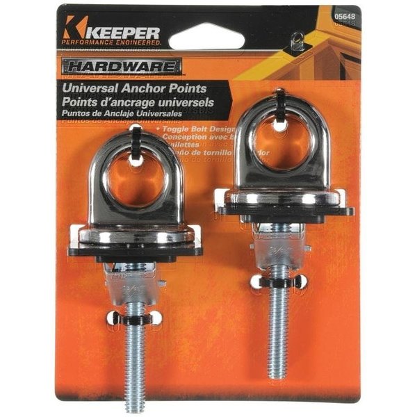 Keeper 05648 Anchor Point, Premium, Universal, Steel, Chrome 05648/05649